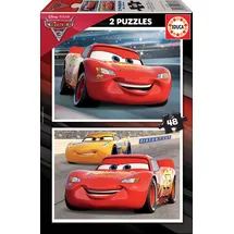 Educa - Kinderpuzzle Cars 3 | 2x48 Teile Puzzleset | Lightning McQueen, Kinderpuzzle ab 4 Disney | ab 4 Jahren (17177)