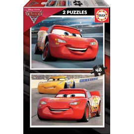Educa - Kinderpuzzle Cars 3 | 2x48 Teile Puzzleset | Lightning McQueen, Kinderpuzzle ab 4 Disney | ab 4 Jahren (17177)