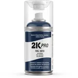 2K Pro 2K Spraydose 250ml - 2 Komponenten Sprühlack, Schnelltrocknender Spritzlack, UV-Beständig, Stoss- und Kratzfest | RAL5010 - Enzianblau Glanz