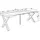 SKRAUT HOME Konsolentisch ausziehbar 222x90x73cm Weiß/Zementgrau