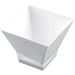MONOUSO - Mehrweg Fingerfood-Becher aus PS "Pagode" Weiß 65ml (500 Stück)