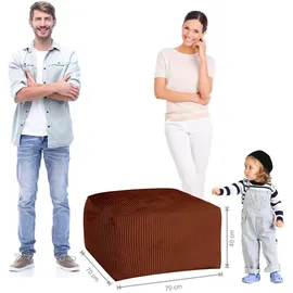 DreamRoots Sitzsack, Rotbraun, Textil, 70x40x70 cm, Oeko-Tex® Standard 100, Wohnzimmer, Hocker, Sitzsäcke, XXL Sitzsäcke