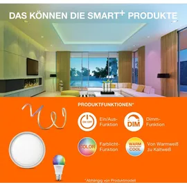 LEDVANCE Smart+ WiFi LED-Einbauleuchte Downlight RGBTW Weiß Ø 8,6 cm