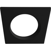 ISOLED Cover Aluminium quadratisch rückversetzt schwarz für Einbaustrahler Sys-90