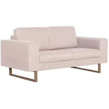 vidaXL Couch Stoff 2-Sitzer Beige