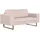 vidaXL Couch Stoff 2-Sitzer Beige