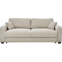 ED EXCITING DESIGN Schlafsofa Carrara, frei im Raum stellbar, mit Bettkasten, mit Schlaffunktion und 4 Kissen braun