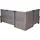 RODNIK Eckbank, Polsterecke, Truhenbank mit Stauraum, „Polin“ Grau, variable Montage