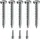 vasalat Holzschrauben-Set 5 Größen 3,5x30/4x40/4,5x45/5x60/6x80