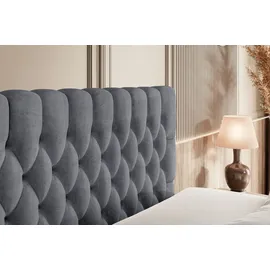 altdecor Boxspringbett SERENE KING - 160 x 200 - H3/H4 - Dunkelgrau