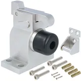 MS Beschläge Türpuffer Türstopper Edelstahl gebürstet Feststellhaken Bodenmontage Türhalter