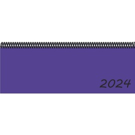 E&Z Verlag Gmbh Schreibtischkalender Tischkalender 2024 in der Trendfarbe dunkelviolett lila