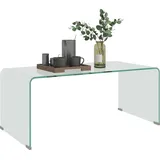 Homcom Couchtisch Transparent Glas 80 x 45 x 35 cm