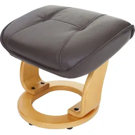 Robas Lund Relaxsessel Halifax Leder 86 x 105 x 82 cm Braun mit Hocker