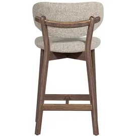 Woood Barhocker Udar - Melange-Stoff Natur, Gestell Braun