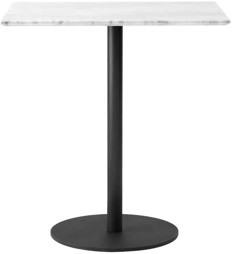 &Tradition In Between SK 16 Cafe Tisch, höhe 73 cm, schwarz / bianco carrara