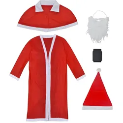 vidaXL Weihnachtskostüm Weihnachtsmann Mantel Kostüm-Set