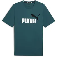 Puma Unisex ESS+ 2 Col Logo Tee T-Shirts, Kaltgrün, M EU