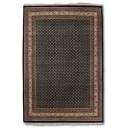 Orientteppich Mir Royal 250 x 350 cm Wolle Schwarz, Braun Schwarz /