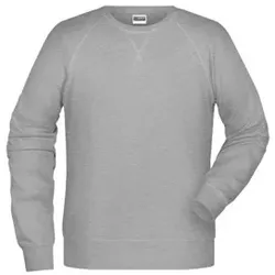 Herren Raglan Sweatshirt 8022, grau heather, Größe 5XL - grau - 5XL