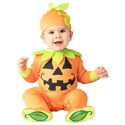 In Character Kostüm Kleiner Kürbiskopf Kostüm für Babys, Niedliches Halloweenkostüm für die Allerkleinsten orange 68-80