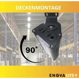 enovalite LED-Highbay-Leuchte, linear, EEK: E, 100W, 12000lm, 5000K - Schwarz