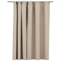 VidaXL Verdunkelungsvorhang mit Haken Leinenoptik Beige 290x245 cm