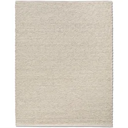 Allgäuer Teppichmanufaktur Webteppich Alpina Look 200 x 300 cm Schurwolle Beige Creme