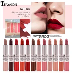 12-Farben-Lippenstifte, Lippenstift, wasserfest, langlebig, matt, samtig, Lipgloss-Make-up