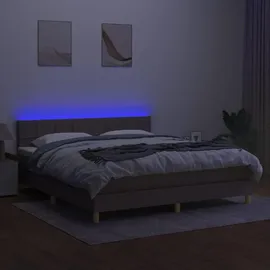vidaXL Boxspringbett 160 x 200 cm Taupe