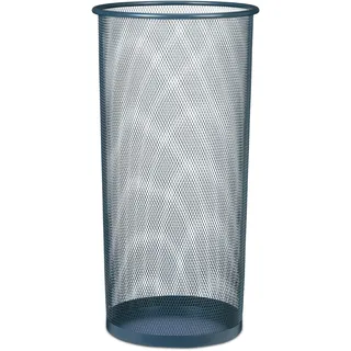 Relaxdays Regenschirmständer, Stahl, HxD: 50 x 26 cm, Schirmhalter für Gehstöcke & Regenschirme, Gitteroptik, anthrazit