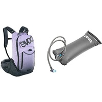 EVOC Unisex - Erwachsene Trail PRO Backpack HYDRATION BLADDER 3L Trinkblase für den Rucksack (16L, Größe: S/M, Rückenprotektor, individuelle Schultergurte), Mehrfarbig/Carbon Grau
