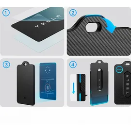 SPIGEN Tesla Schlüssel Karten Halter schwarz 2er Pack