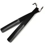 OneBarlercorn - 2Pcs Schuhlöffel,Schuhloffel Langer Schuhlöffel Holz Lang Schuhanzieher Lange Schuhloeffel Schuhanziehen Shoe Horn Design aus Holz Lang Stabil,38cm(Schwarz) - 15inch(38cm)