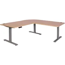 MCW Eckschreibtisch D40 Braun / Grau