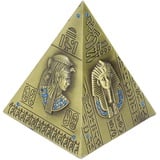 MOUMOUTEN Ägyptische Pyramide Dekoration, Grüne Bronze Große Retro Exquisite Münze Spardose Sparschwein für Home Office Kinder Geschenk