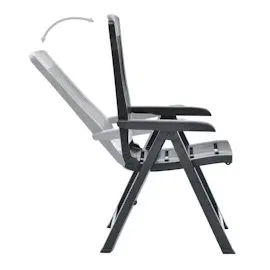 vidaXL Verstellbare Gartenstühle 60 x 61 x 109 cm anthrazit 2 St. 48768