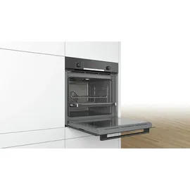 Bosch Herdset BOSCH Backofen Schnellaufheizung + Induktionskochfeld QuickStart autark 60 cm - Schwarz
