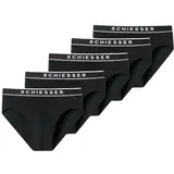 Schiesser Unterwäsche Slip Rio Organic Cotton Webgummibund 95/5 schwarz Herren - 5 Stück
