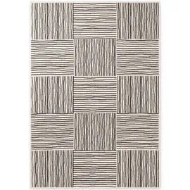 Ted Baker Flachgewebe Teppich Nightingale - Wendeteppich Outdoor geeignet, Pflegeleichter Wohnzimmerteppich, Modern, Kariert Muster für Wohnzimmer, Terrasse, Esszimmer - Schwarz Weiß, 200x300 cm
