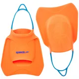 Speedo Unisex Erwachsene Biofuse Fitness Flosse | Schwimmtraining | Schwimmflosse | Flossen Trainingsausrüstung, Fluro Tangerine/Poolblu/Bluflm, S