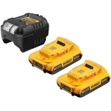 DeWalt DCB 1102 Akku Starter Set 18 V 2 Stück