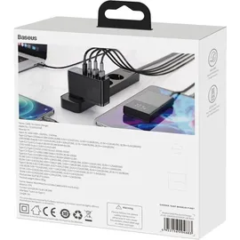 Baseus GaN2 Pro Quick Charger (100 W), USB + 2x USB-C 100W EU Schwarz