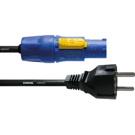 Cordial CFCA 1,5 S Strom Anschlusskabel [1x Schutzkontakt-Stecker - PowerCon-Stecker] Schutzkontakt Stecker, 1,5 m