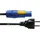 Cordial CFCA 1,5 S Strom Anschlusskabel [1x Schutzkontakt-Stecker - 1x PowerCon-Stecker] 1.50 m Blau