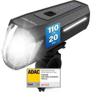 Fischer LED-Akku Frontlicht 110 Lux Scheinwerfer