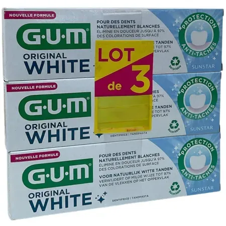 Gum Original White Zahnpasta Tube 3x75ml