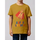 wat? APPAREL T-Shirt Känguru Superbruder in Ocker | Gr.: 122/128