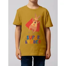 wat? APPAREL T-Shirt Känguru Superbruder in Ocker | Gr.: 122/128