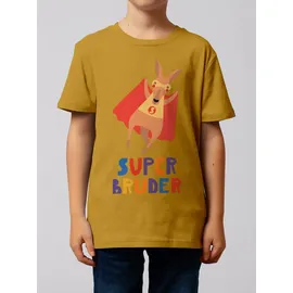 wat? APPAREL T-Shirt Känguru Superbruder in Ocker | Gr.: 122/128